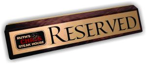 Table Top Wooden Reserved Sign