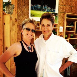 Catheryn, Tag Team President, with Muffin at her Sawdust Festival booth last week!