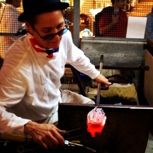 The master glassblower at work!