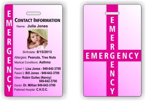 Child emergency information